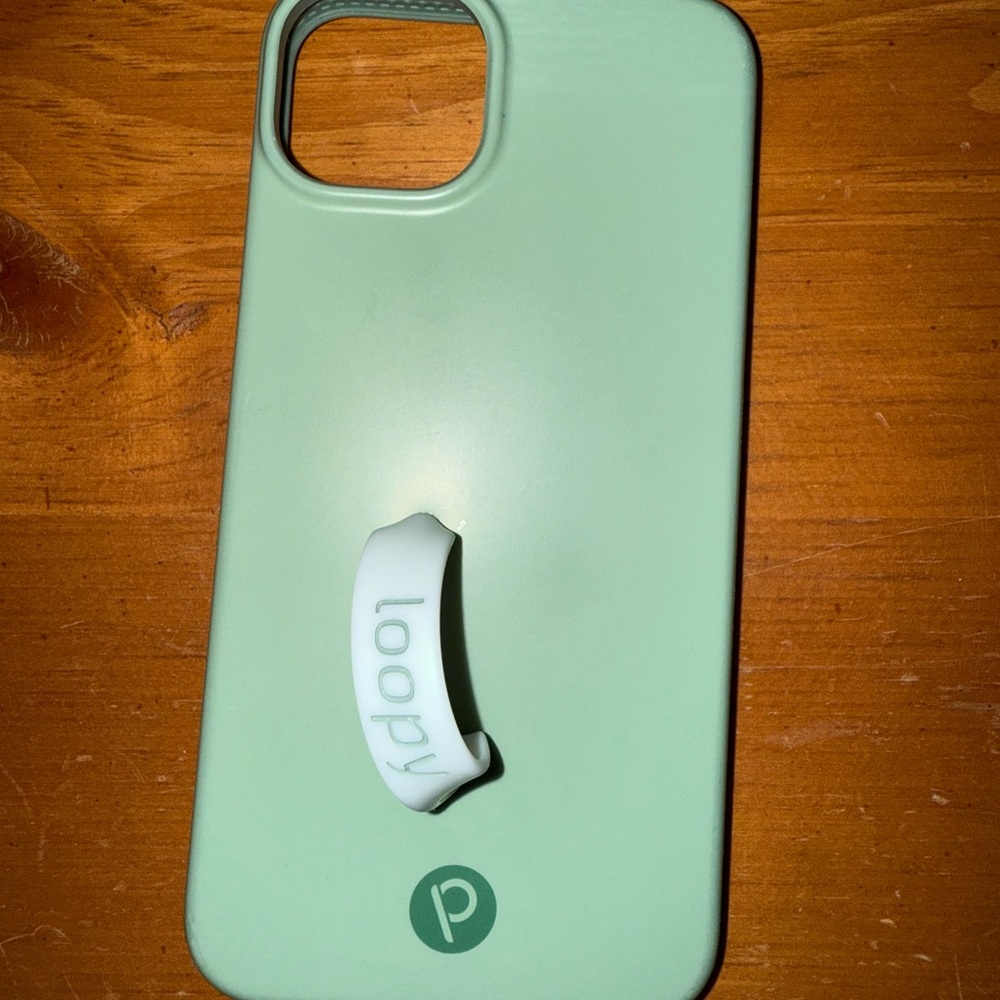 Loopy Case Mint Green Phone Cover for a IPhone 14 Plus not Max